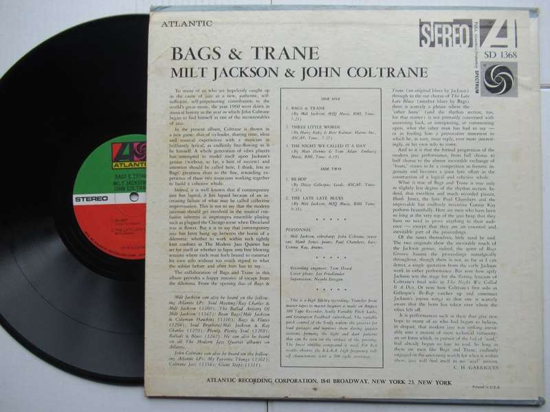 MILT JACKSON AND JOHN COLTRANE - BAGS & TRANE - USA VG / VG+