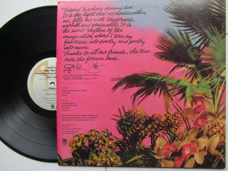 GATO BARBIERI - TROPICO - USA VG /VG+