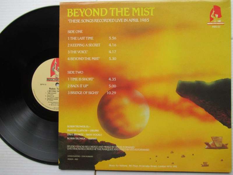 ROBIN TROWER - BEYOND THE MIST - UK VG+ /VG+