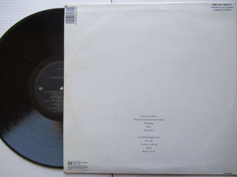 PET SHOP BOYS - ACTUALLY - RSA - VG+ /VG+  WITH INNER