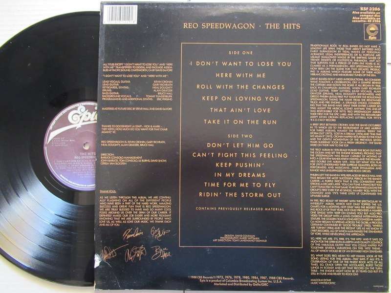 REO SPEEDWAGON - THE HITS - RSA - VG+ VG+