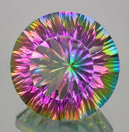 SEDUCTIVE!!! 10.55ct Genuine RAINBOW - Concave Mystic Topaz - BRAZIL R 4'536.00