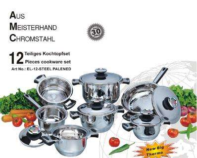 12 Piece AMC Krystal Pot Set