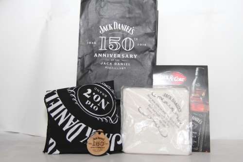Jack Daniels 150th Bag,Tag Table Cloth and serviettes.