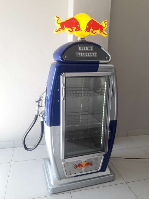 Redbull Petrol Pump / Gas pump display fridge Red Bull