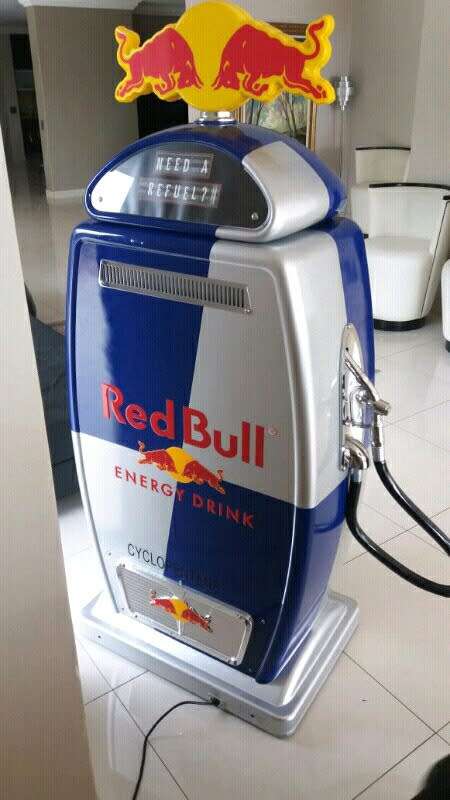 Redbull Petrol Pump / Gas pump display fridge Red Bull
