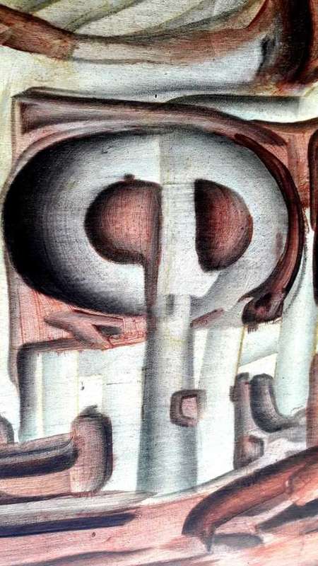 Michael Roos `1980` Abstract oil painting