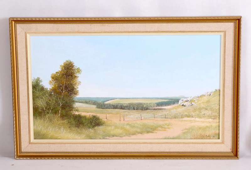 Paul Munro oil painting Farm scene