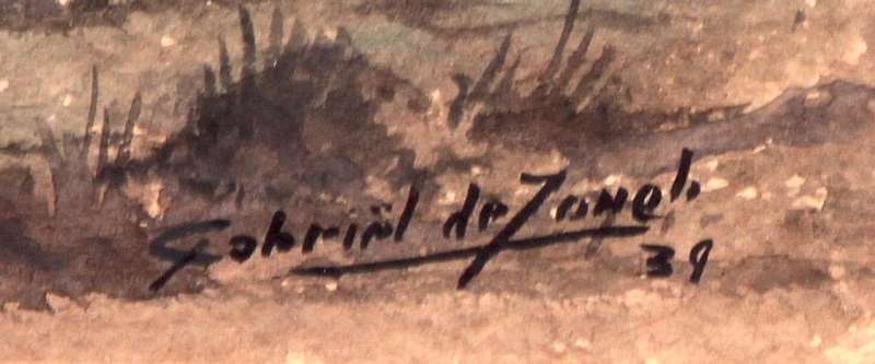 Gabriel de Jongh water colour mixed media original artwork