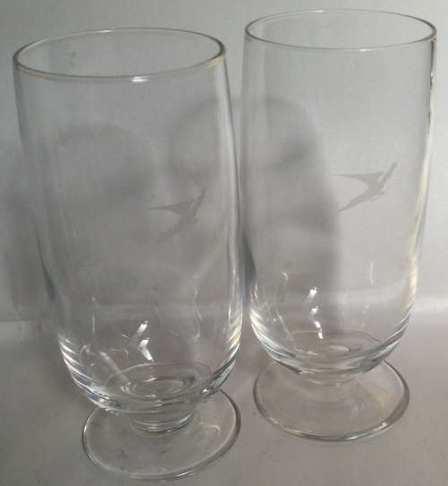 South African Airways etched tumblers, one bid for both