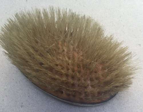 Hallmarked silver men's hairbrush, looks used by Boris Johnson