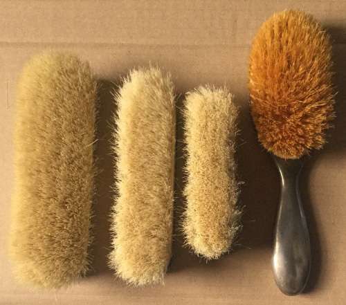 Sterling silver hair & clothes brushes....silver perfect but brush parts no good