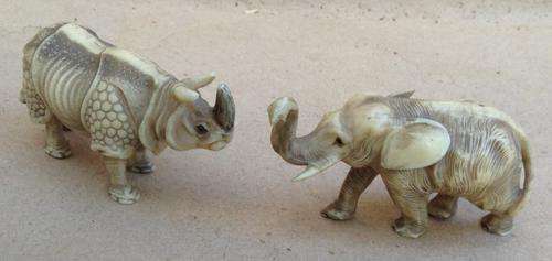 Elephant and Asian Rhino.  one bid for both.  postage R23.00