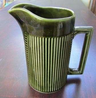 1960's EllGREAVE tiko olive green milk jug/pitcher. Made in England. Approx. 15cm L