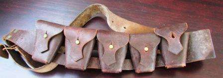 Leather bandolier Fraser & Sond Ltd. Cape Town 1941. Cartridge artillary belt