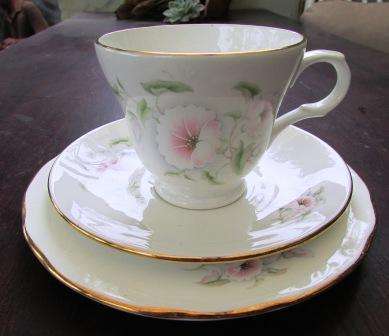 Crown Trent Fine Bone China Trio. Made in Staffordshire, England