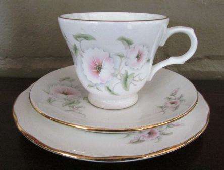 Crown Trent Fine Bone China Trio. Made in Staffordshire, England