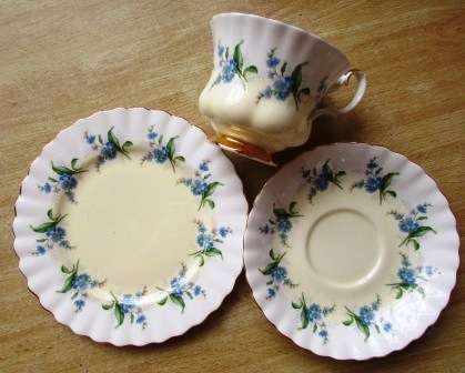 Royal Albert bone china trio. Pattern 4363. Made in England