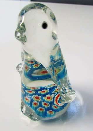 'PENGUIN'  Millefiori Glass Paperweight. Approximately 9 cms high
