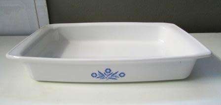 Corningware Cornflower Blue P-332 Baking / Roasting / Lasagne Dish. Approximately 35 x 21 x 5 cms h