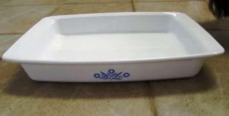 Corningware Cornflower Blue P-332 Baking / Roasting / Lasagne Dish. Approximately 35 x 21 x 5 cms h