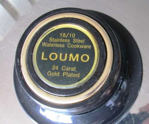 24 Carat Gold Plated Waterless Cookware. Loumo 18/10 s/s Large Lidded Pot. Heavy Bottomed