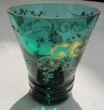 Vintage Hand Painted SHOT / VODKA Glasses x 5. Approximately 5.5 cms high