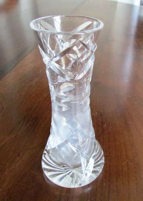 Vintage Crystal Bud Vase Approximately 10 cms high