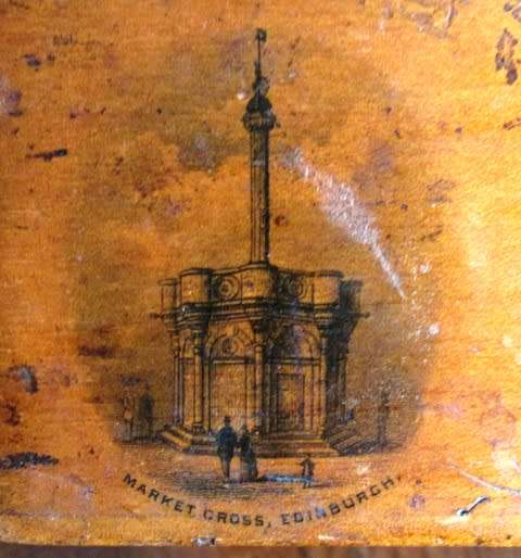 Stunning Vintage Lidded Jewelry Box Hand Etched 'EDINBURGH FROM THE CASTLE'