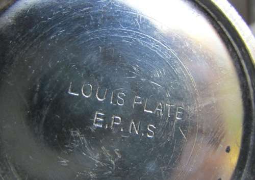 Louise Plate EPNS Salt & Pepper Shakers Vintage approximately 13.5 cms high