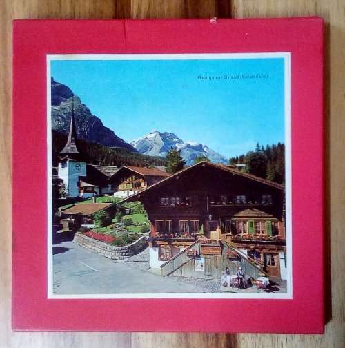 Boxed vintage handkerchiefs x 3 unused Gstaad Switzerland