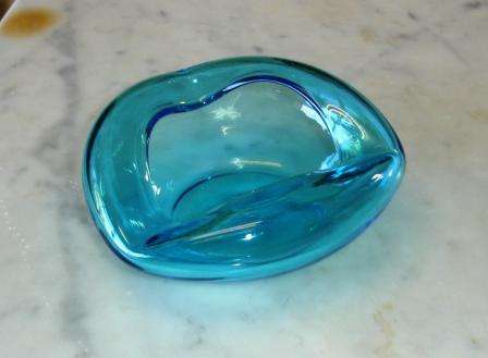 Murano Bowl/Ashtray.Pale Blue.Approx. 16cm L x 6cm H