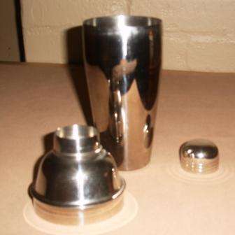 "Schweppes" stainless steel cocktail shaker