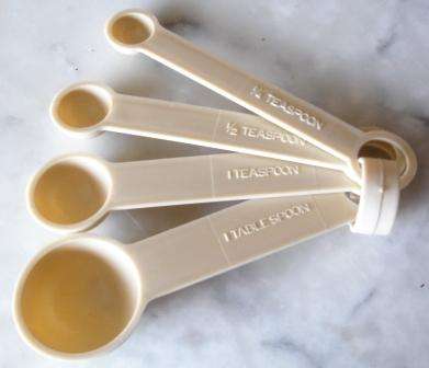 Teaspoon measures.1/4.1/2.1.Teaspoons/1 x tablespoon.Approx.14cmL