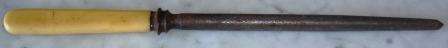 Bone handled knife sharpener. Approx. 28.5cmL
