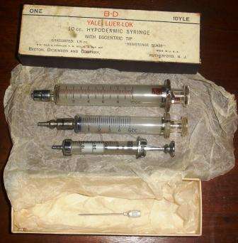 Vintage Glass Hypodermic Syringes
