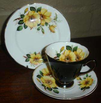 Retro Old Royal Bone China Trio.Made in England
