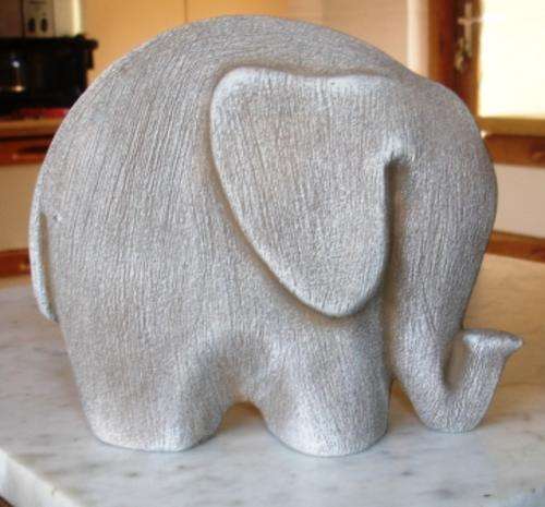 Elephant ornament - ceramic 20cm long x 17cm high x 6.5cm wide