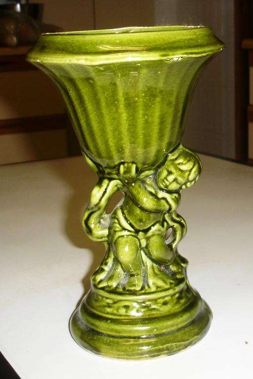 Retro "Cherub" vase.Approx.22cmh x 14d