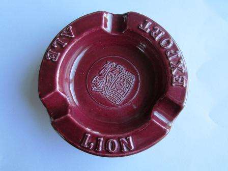 Retro "Lion Ale Export" Ash Tray. Made By Luciaware. Approx.12 cm D Circa 1960. X 4 Priced Per Each