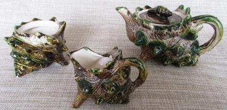 Retro " Sea Shell" Tea Set. Nautical Beach Pottery