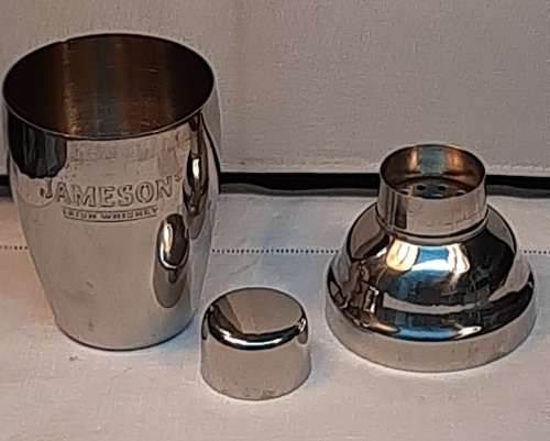 `Jameson Irish Whiskey` stainless steel Cocktail Cobbler Shaker