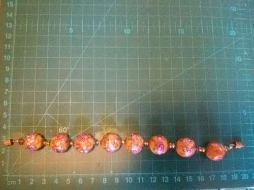 VINTAGE MURANO WEDDING CAKE GLASS BRACELET