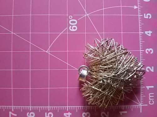LARGE STERLING SILVER WIRE HEART PENDANT