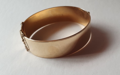 LW & G 9ct Gold Bronze Core Bracelet. 52.7 g