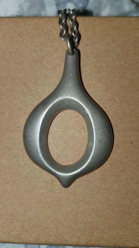 Jorgen Jensen Pewter pendant and chain