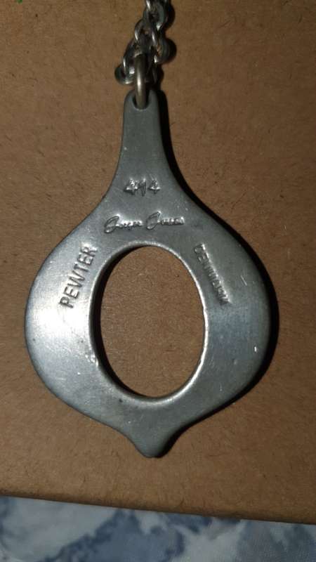 Jorgen Jensen Pewter pendant and chain