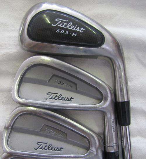 TITLEIST 735.CM 4-PW, NS-PRO.970 S-FLEX STEEL SHAFTS WITH TITLEIST GRIPS + TITLEIST 503.H 19 DEG HYB