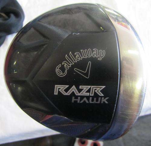 CALLAWAY RAZR HAWK 9.5 DGR DRAW DRIVER, ALDILA R.I.P. R-FLEX GRAPHITE SHAFT, ORIGINAL GRIP AND COVER