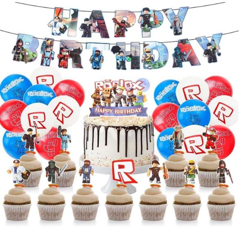 Roblox Game Kids Party Decoration Set